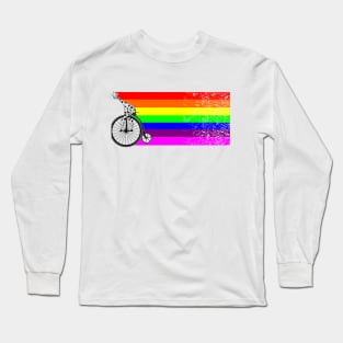 Giraffe riding a bike Long Sleeve T-Shirt